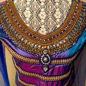 Sequins top cropped long sleeves